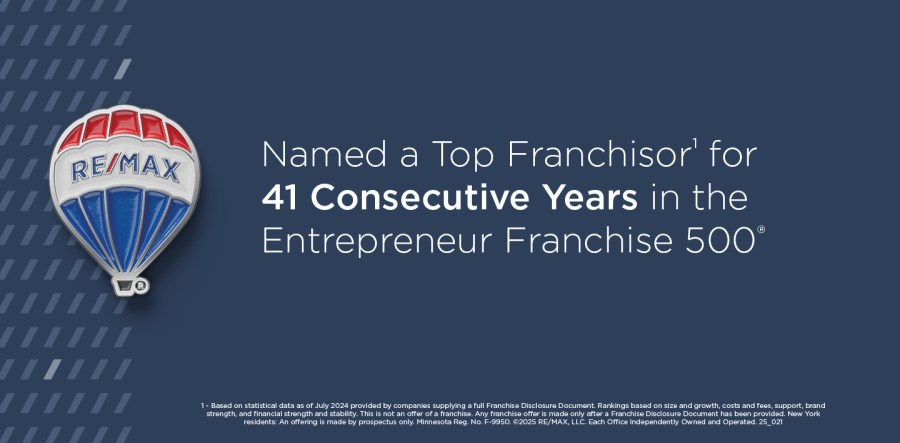RE/MAX: 41 years of excellence – Top franchisor in Entrepreneur’s Franchise 500 ranking